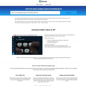Twitter Video Downloader Source Code